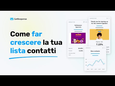 Come far crescere la tua lista contatti con GetResponse | GetResponse Tutorial