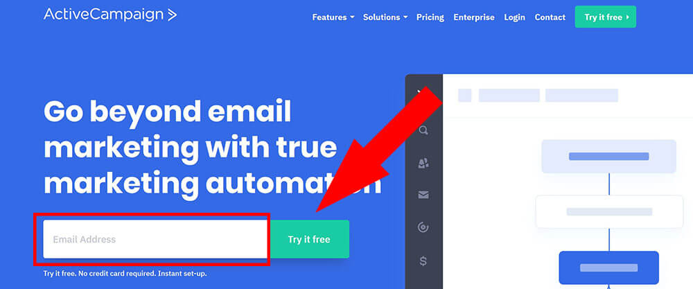 prova gratis active campaign email marketing