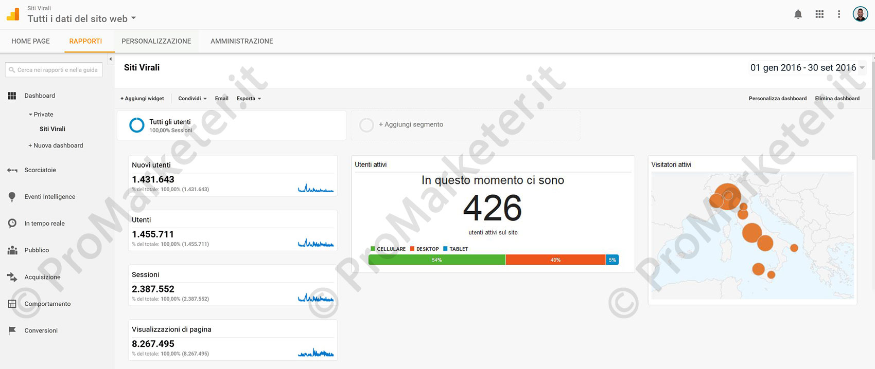 Google Analytics Screenshot - © ProMarketer.it