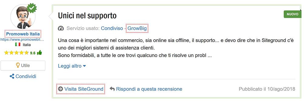 siteground live chat assistenza opinioni