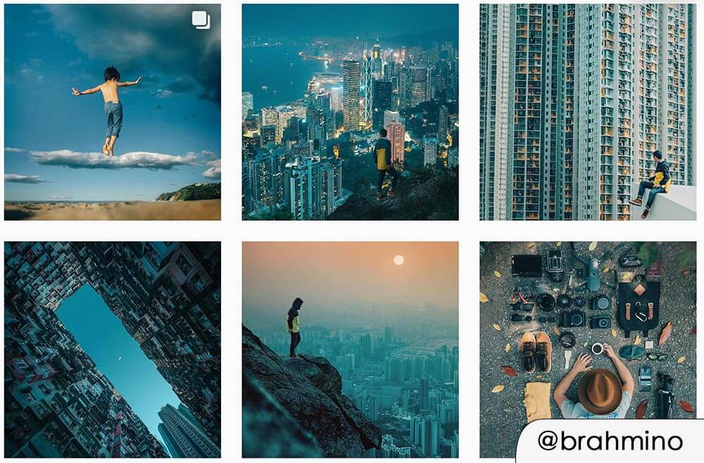 profilo instagram preset fotografico blu Stile preset fotografico instagram con filtro bluastro