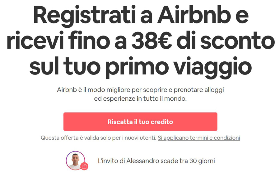 airbnb coupon sconto codice