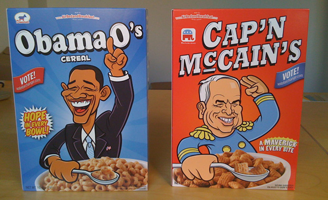 cerelai Cap'n McCain's e Obama O's