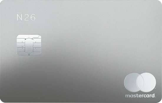 n26 metal card (argento metallizata) mastercard carta debito prepagata italia