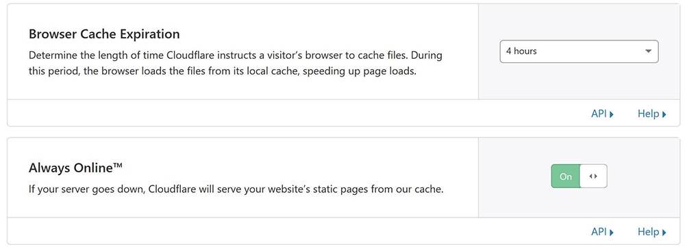 browser cache expiration always online