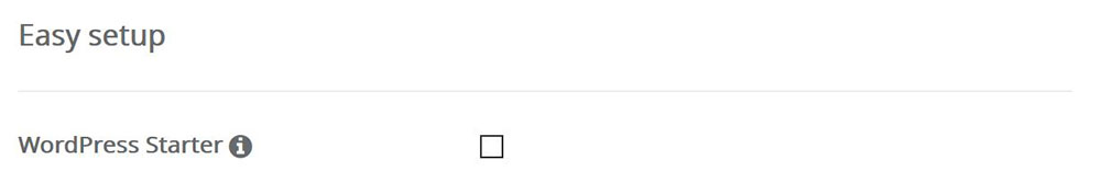 easy setup wordpress starter