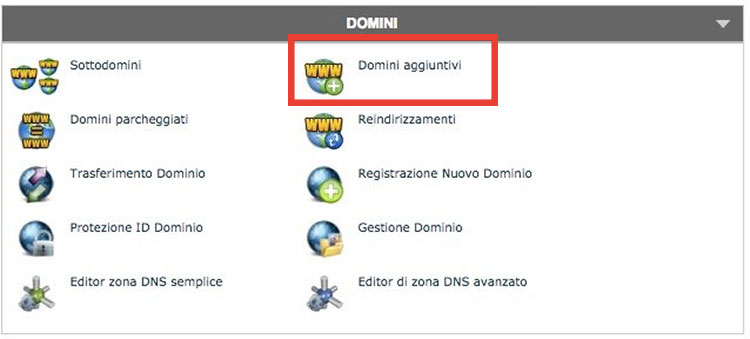 domini aggiuntivi