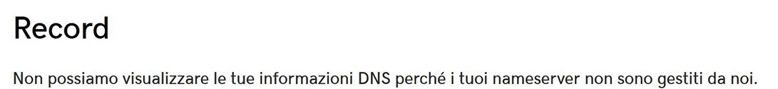 nameserver gestiti fuori godaddy