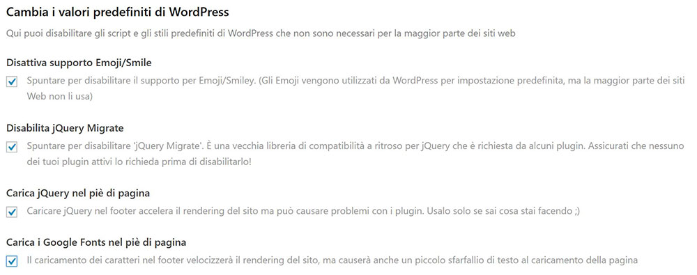 ottimizzazione prestazioni tema wordpress enfold