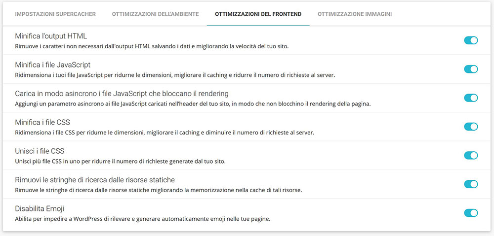 ottimizzazioni frontend