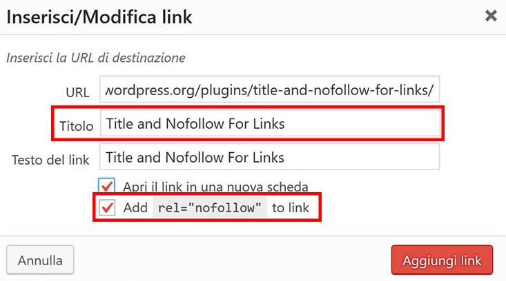 title and nofollow for links plugin wordpress