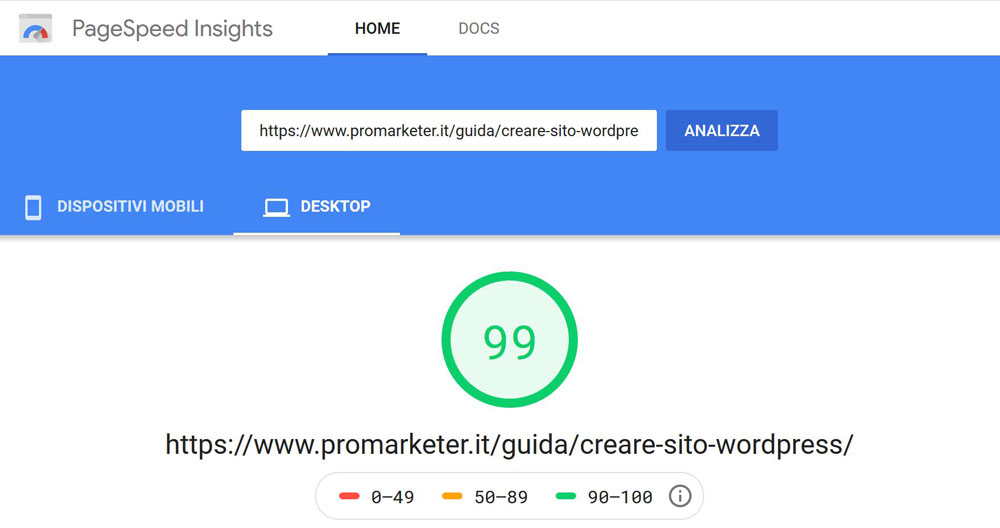 google pagespeed insight