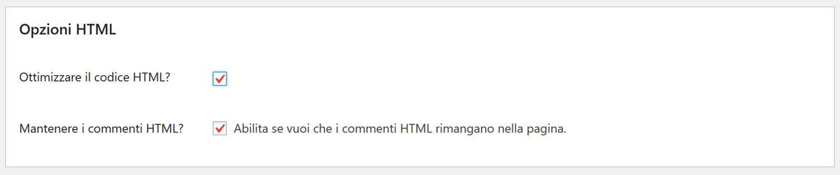 opzioni html