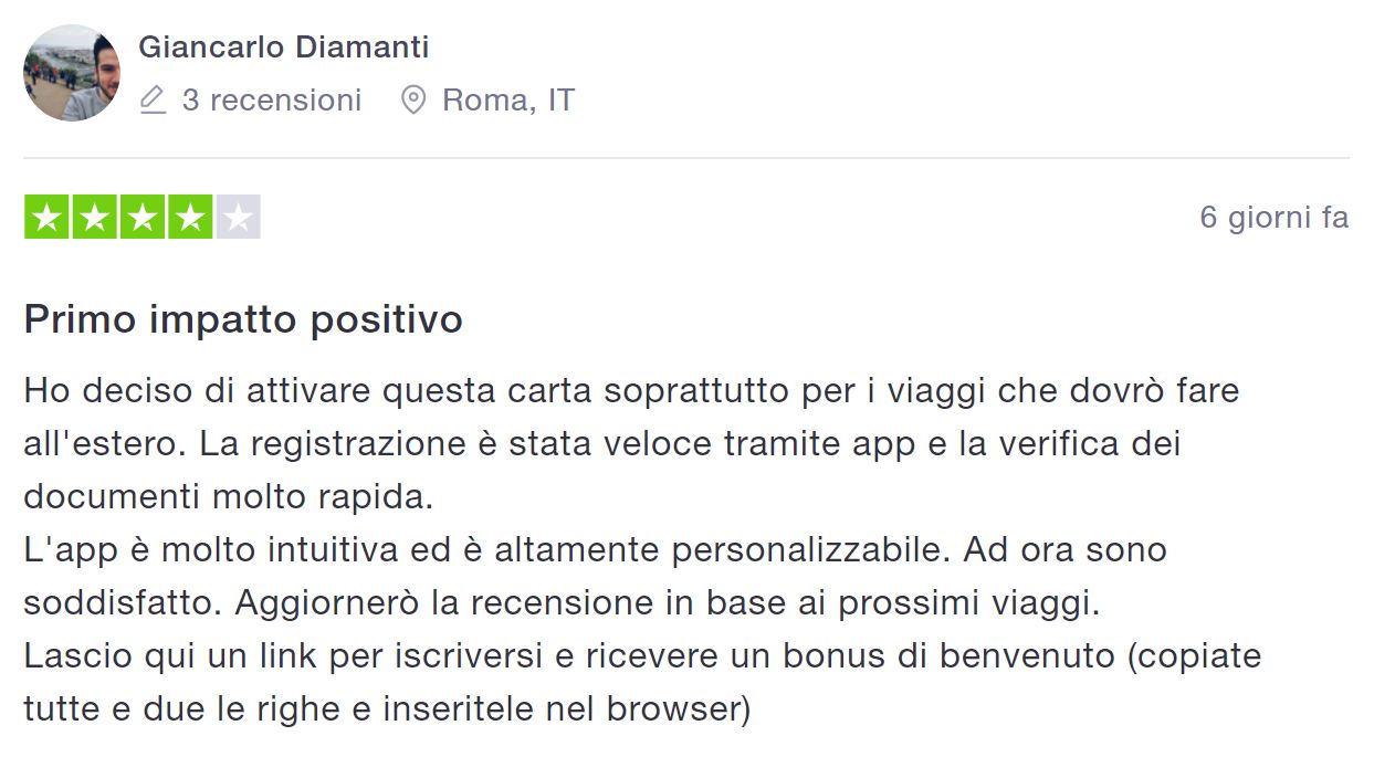 recensioni carta revolut