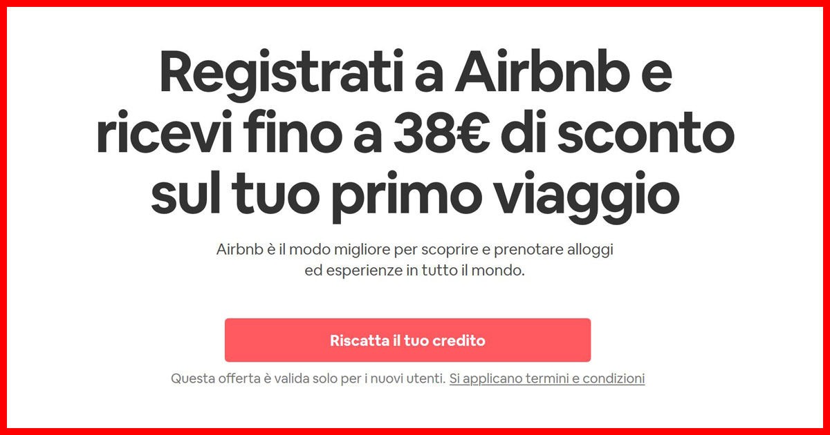 Airbnb Coupon: Codice Sconto