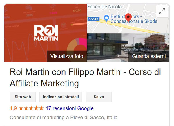 recensioni google roi martin