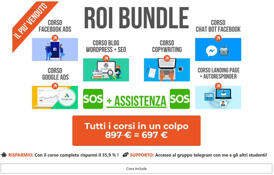 roi martin corso costo bundle