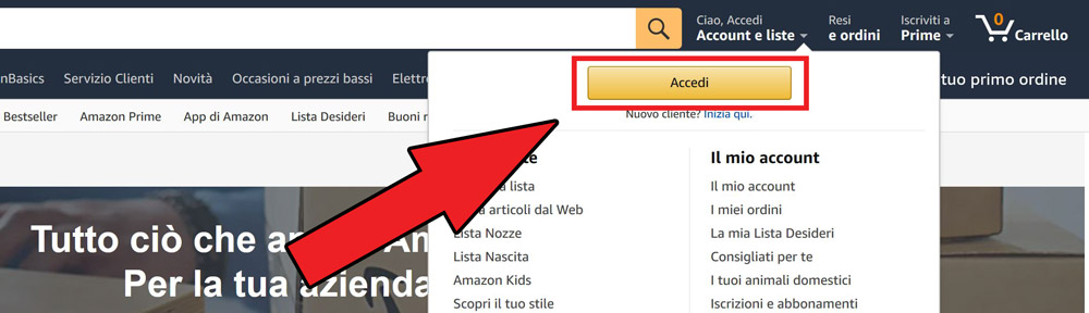 amazon business accedi