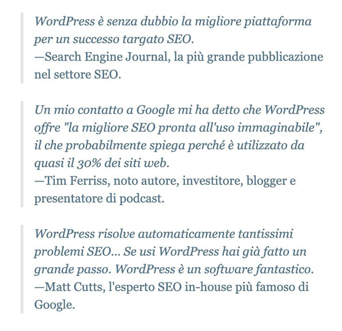 sito wordpress posizionamento seo google