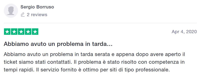 recensione servizio professionale