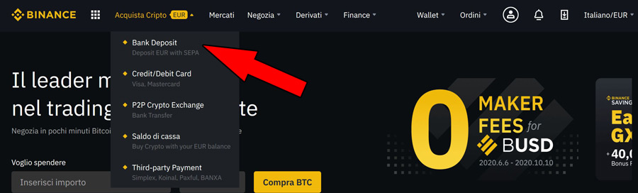 comprare bitcoin bonifico conto corrente