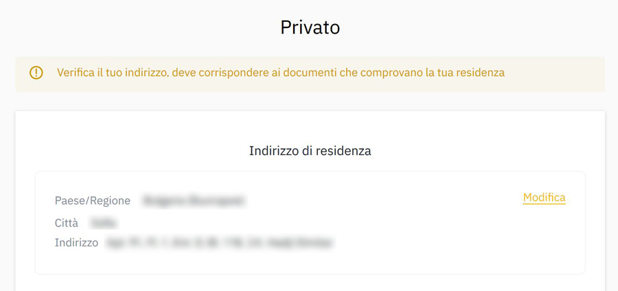 verifica indirizzo di residenza