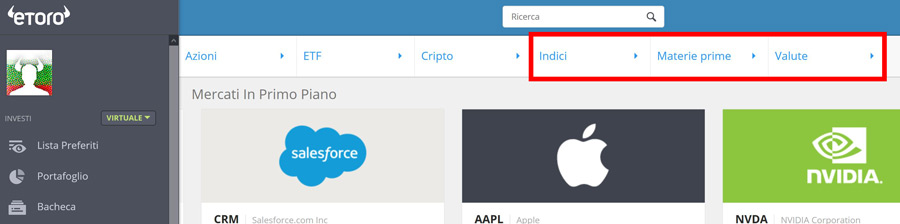 commissioni etoro cfd indici materie prime valute (forex)