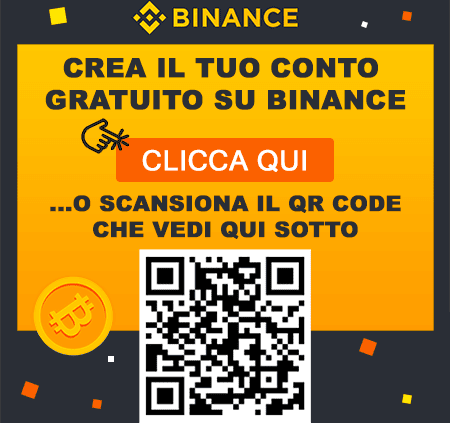 crea conto binance italia qr code