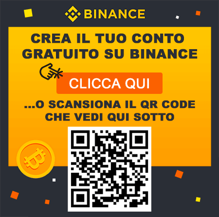 crea conto binance italia qr code