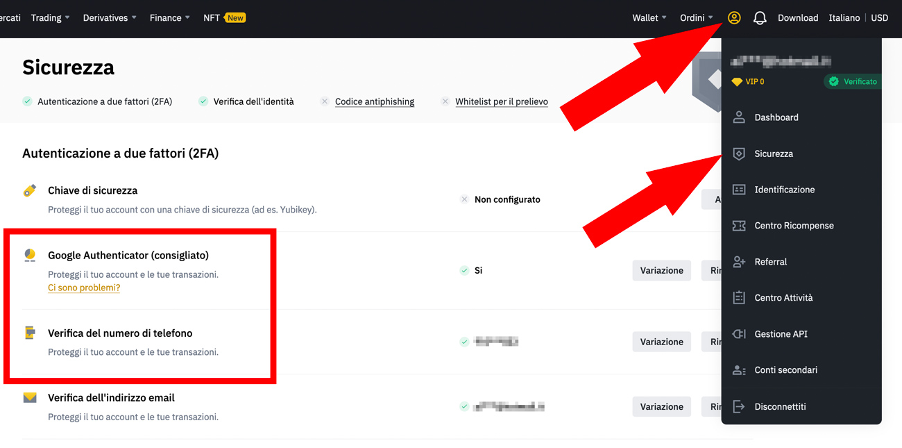 binance sicurezza google authenticator e sms
