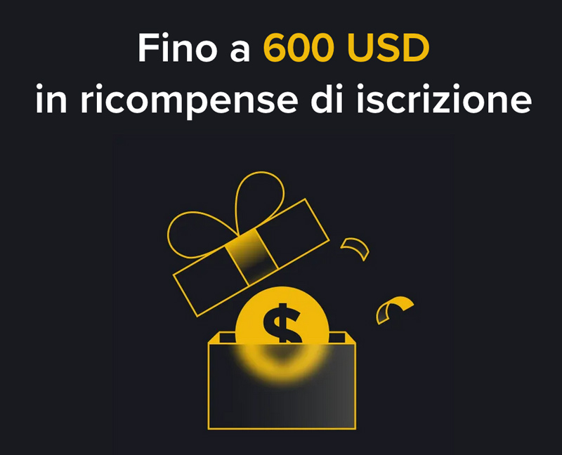 bonus benvenuto binance 600 usd