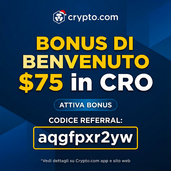 crypto.com bonus benvenuto codice referral code