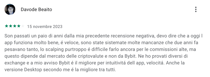 bybit recensione google play