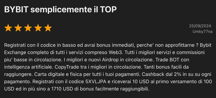 recensione bybit italiano