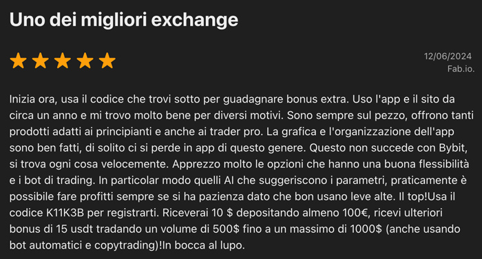 recensioni bybit migliori exchange