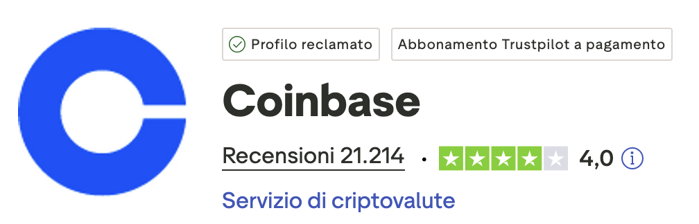 recensioni coinbase trustpilot