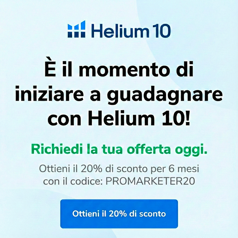 Helium 10 Codice Sconto Coupon