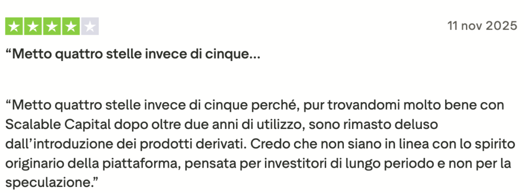 scalable capital recensione trustpilota