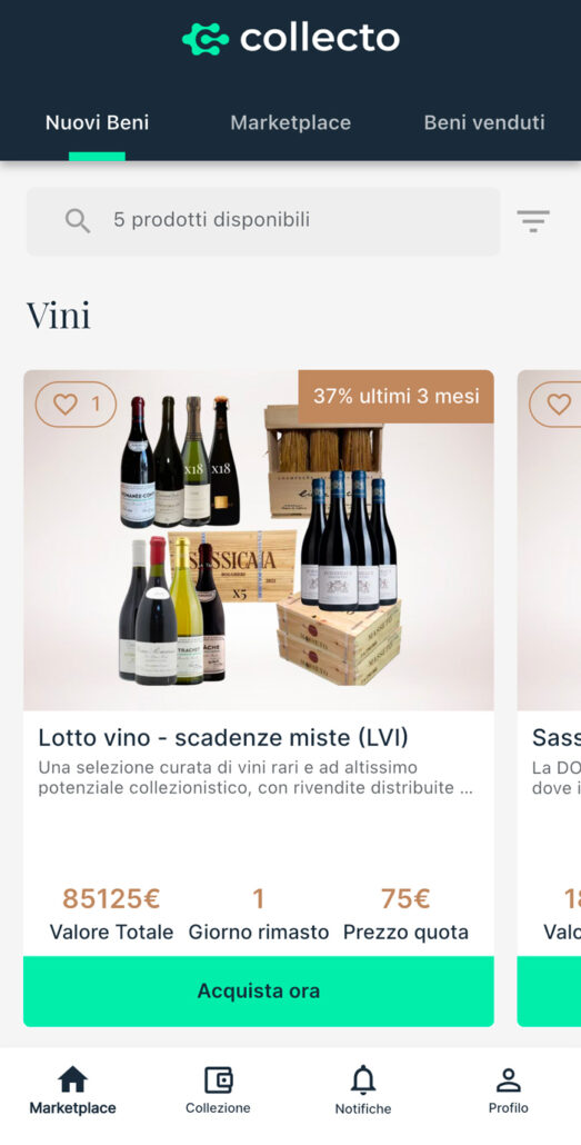 acquisto nuovi beni collecto