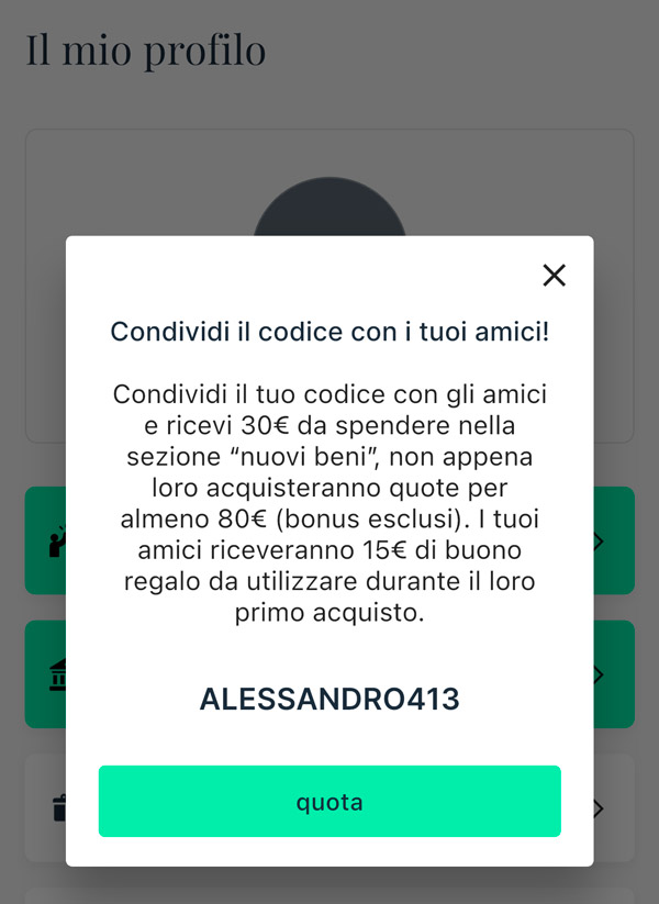 codice collector collecto bonus buono regalo