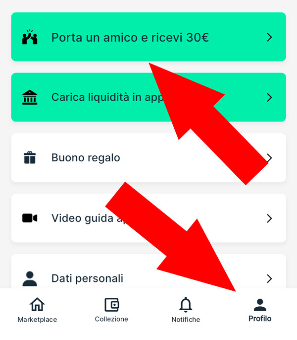 invita amico collecto bonus 30€