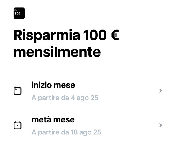 piano di risparmio mensile piano di risparmio mensile