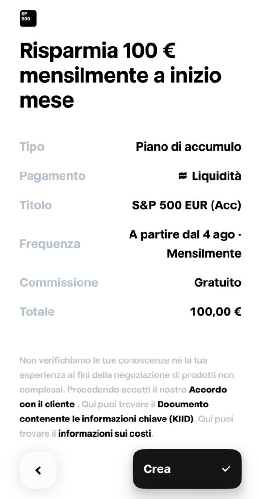 riepiligo crazione piano di accumulo 100 Euro mese riepiligo crazione piano di accumulo 100 Euro mese
