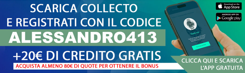 scarica collecto app e inserisci il codice amico ALESSANDRO413