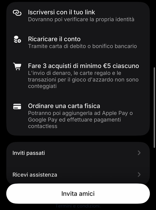 requisiti bonus revolut invito 20€ gratis invita amici