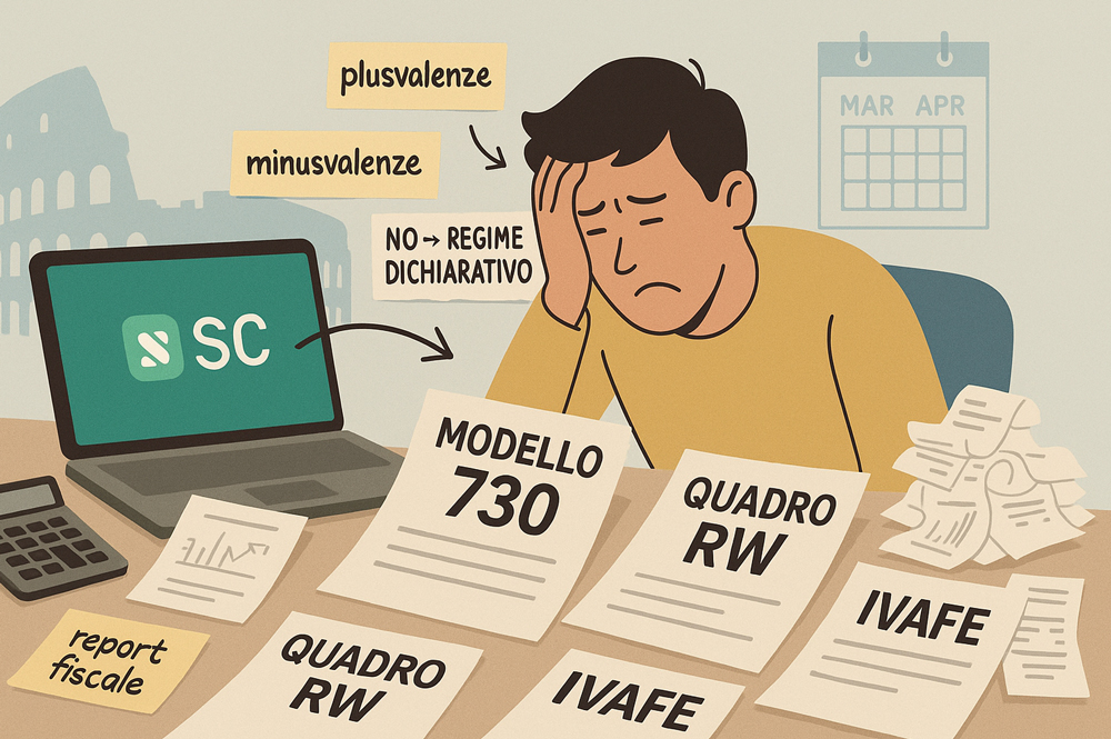 scalable capital regime fiscale amministrato o dichiarativo