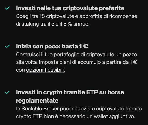 vantaggi investire criptovalute scalable crypto