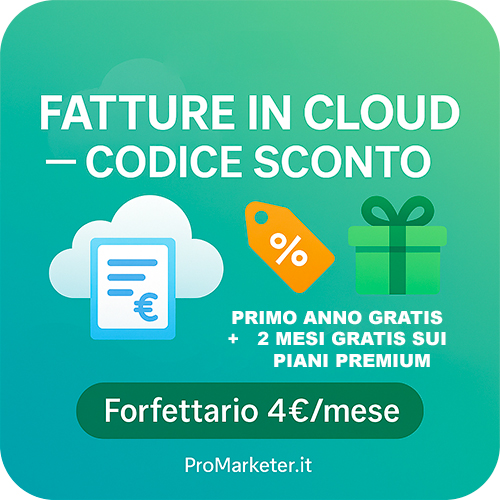 fatture in cloud codice sconto