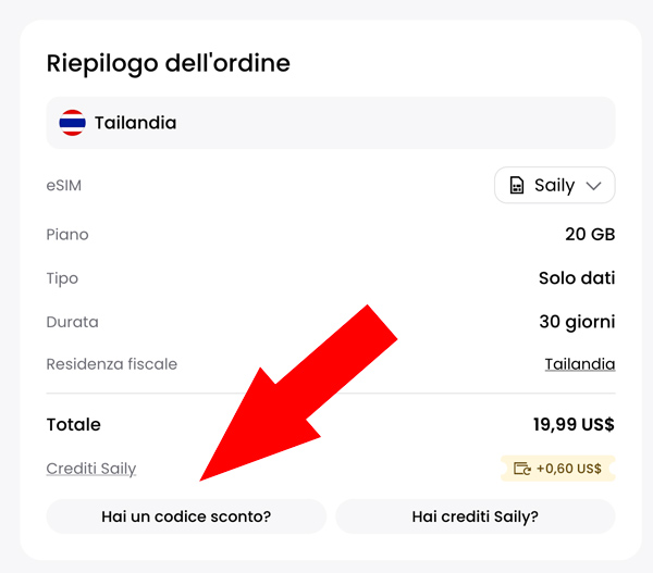 hai un codice sconto saily hai un codice sconto saily