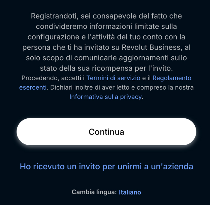 revolut business bonus invito azienda